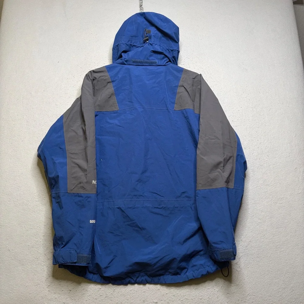 The North Face Mountain Jacket Mens M Blue Gore-Tex Vintage 90s Waterproof Shell